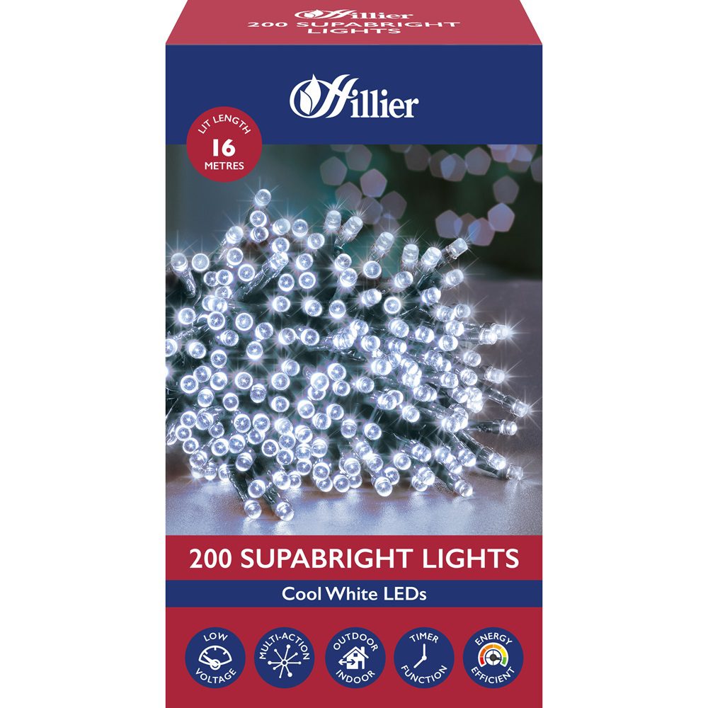 SupaBrights 200 LED White Christmas Lights 16m 5052998057707